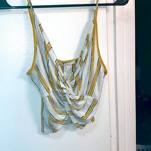 Womens Size M Cropped Striped Tank